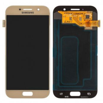Дисплей Samsung A520 (SM-A520F, SM-A520F/DS) Galaxy A5 2017 Duos с сенсором (тачскрином) золотой OLED