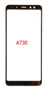 Стекло сенсорного экрана Samsung A730 Galaxy A8+ (2018) чёрное Оригинал
