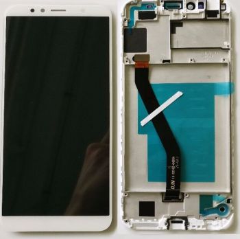Дисплей Huawei Y6 2018 (ATU-L21, ATU-L22, ATU-LX3, ATU-L11) Y6 Prime 2018 (ATU-L31, ATU-L42) Honor 7C 5.7 AUM-L41 с сенсором и рамкой белый