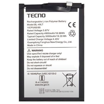 Аккумулятор (батарея) Tecno Camon 19 CI6n BL-49LT 5000mAh Оригинал Аккумулятор (батарея) Tecno Camon 19 CI6n BL-49LT 5000mAh Оригинал