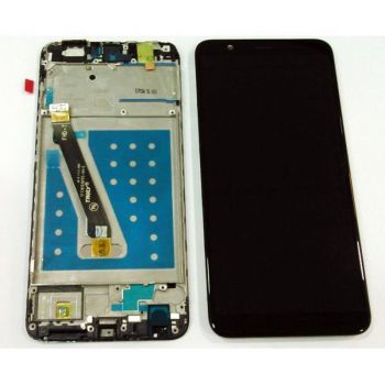Дисплей Huawei P Smart FIG-LX1, FIG-LA1, FIG-LX2, FIG-LX3 с сенсором (тачскрином) черный с рамкой