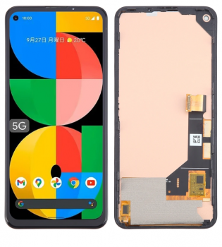 Дисплей Google Pixel 5a 5G G1F8F, G4S1M с сенсором (тачскрином) черный с рамкой TFT