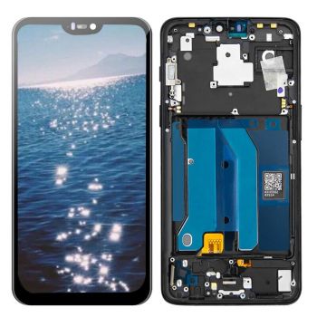 Дисплей OnePlus 6 A6000, A6003 с сенсором (тачскрином) черный с рамкой Оригинал