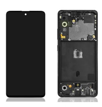 Дисплей Samsung A516 (SM-A516F, SM-A516F/DSN) Galaxy A51 5G с сенсором (тачскрином) черный с рамкой Оригинал