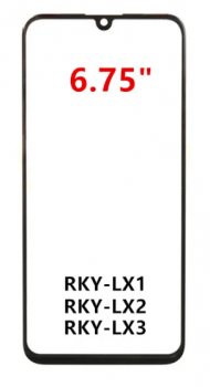 Стекло сенсорного экрана Huawei Honor X7a RKY-LX1, RKY-LX2, RKY-LX3 черное Оригинал
