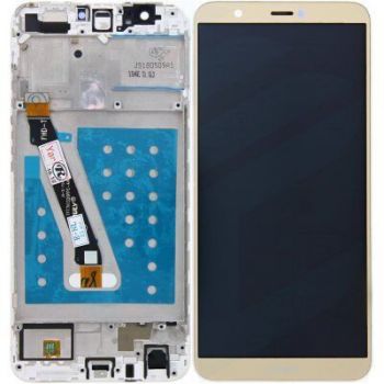 Дисплей Huawei P Smart FIG-LX1, FIG-LA1, FIG-LX2, FIG-LX3 с сенсором (тачскрином) золотой с рамкой