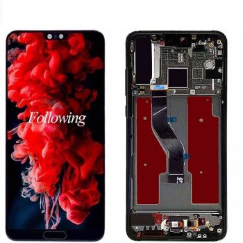 Дисплей Huawei P20 Pro CLT-AL01, CLT-L29, CLT-L09, CLT-AL00L с сенсором (тачскрином) черный с рамкой OLED