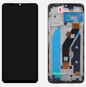 Дисплей Infinix Hot 30i NFC X669, X669C, X669D с сенсором (тачскрином) черный с рамкой Оригинал