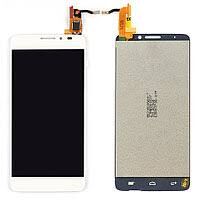 Дисплей (LCD) Alcatel 6040D One Touch Idol X с сенсором белый Оригинал