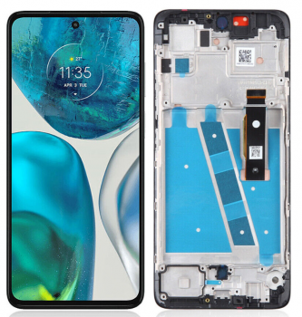 Дисплей Motorola XT2221, XT2221-1 Moto G52. Motorola XT2225, XT2225-1 Moto G82 с сенсором (тачскрином) черный с рамкой OLED