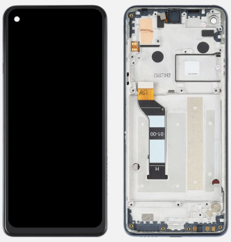 Дисплей Motorola XT1970 One Vision с сенсором (тачскрином) черный с рамкой