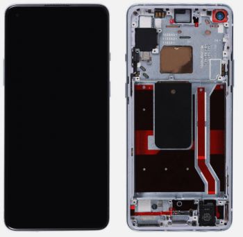Дисплей OnePlus 9R LE2101, LE2100 с сенсором (тачскрином) черный с рамкой OLED