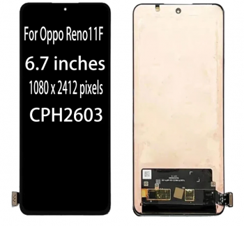 Дисплей Oppo Reno 11F CPH2603 с сенсором (тачскрином) черный Оригинал