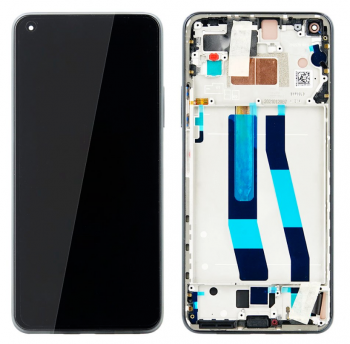 Дисплей Xiaomi Mi11 Lite M2101K9AG, Mi11 Lite 5G с сенсором (тачскрином) черный с рамкой OLED