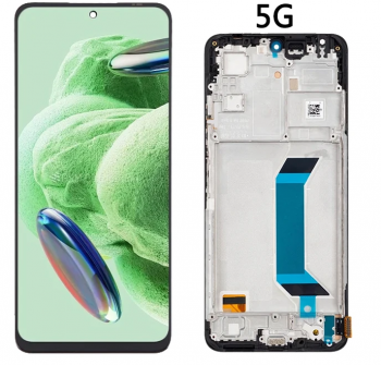 Дисплей Xiaomi Redmi Note 12 5G 22111317I, 22111317G. Poco X5 5G 22111317PG, 22111317PI с сенсором (тачскрином) черный с рамкой OLED