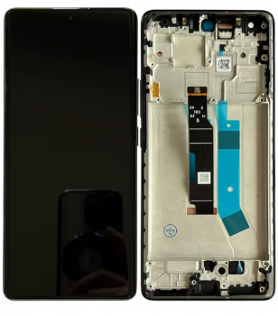 Дисплей Xiaomi Redmi Note 14 Pro 4G 24116RACCG с сенсором (тачскрином) черный с рамкой Оригинал