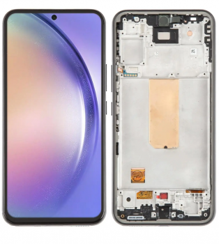 Дисплей Samsung A546 (SM-A546B, SM-A546B/DS) Galaxy A54 с сенсором (тачскрином) черный с рамкой TFT