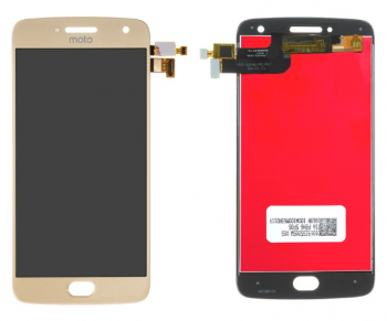 Дисплей (LCD) Motorola XT1684 Moto G5 Plus, XT1685, XT1687 с сенсором золотой