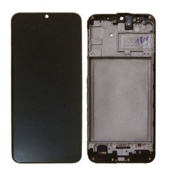 Дисплей Samsung M307 (SM-M307F, SM-M307F/DS) Galaxy M30s с сенсором (тачскрином) черный с рамкой OLED