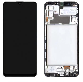 Дисплей Samsung M325 (SM-M325F, SM-M325F/DS) Galaxy M32 с сенсором (тачскрином) черный с рамкой TFT