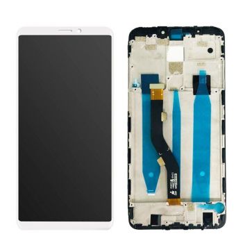 Дисплей Meizu M8 Note, Note 8 M822H, M822Q с сенсором (тачскрином) белый с рамкой Оригинал