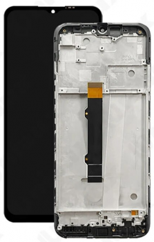 Дисплей Motorola XT2137, XT2137-1, XT2137-2 Moto G50 с сенсором (тачскрином) черный с рамкой