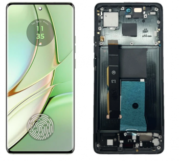 Дисплей Motorola XT2303, XT2303-1, XT2303-2 Moto Edge 40 с сенсором (тачскрином) черный с рамкой Оригинал