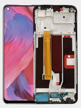 Дисплей Oppo A74 5G CPH2197, CPH2263 с сенсором (тачскрином) черный с рамкой