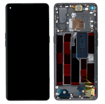 Дисплей Oppo Reno 4 Pro 5G CPH2089, PDNM00, PDNT00 с сенсором (тачскрином) черный с рамкой Оригинал