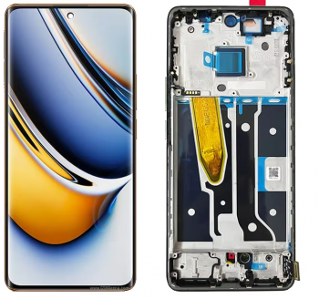 Дисплей Realme 11 Pro RMX3771. Realme 11 Pro Plus RMX3740, RMX3741 с сенсором (тачскрином) черный с рамкой Оригинал