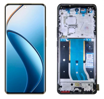 Дисплей Realme 12 Pro 5g RMX3842, RMX3843. Realme 12 Pro Plus RMX3840, RMX3841 с сенсором (тачскрином) черный с рамкой Оригинал