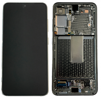 Дисплей Samsung S911 (SM-S911B, SM-S911B/DS) Galaxy S23 с сенсором (тачскрином) черный с рамкой Оригинал