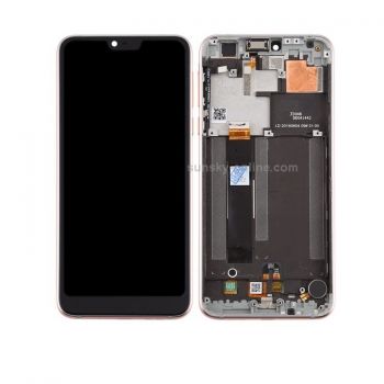 Дисплей Nokia 7.1 Dual Sim TA-1100, TA-1097, TA-1085, TA-1095, TA-1096 с сенсором (тачскрином) черный с рамкой синего цвета Оригинал