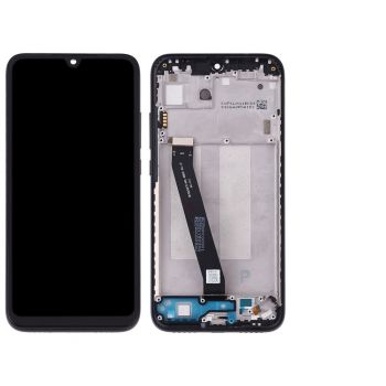 Дисплей Xiaomi Redmi 7 с сенсором (тачскрином) черный с рамкой синего цвета