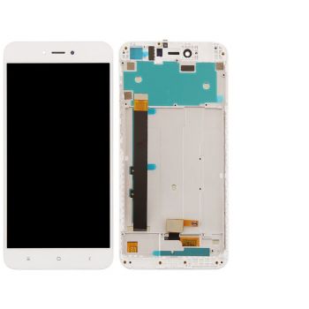 Дисплей Xiaomi Redmi Note 5A, Redmi Y1 Lite с сенсором (тачскрином) белый с рамкой