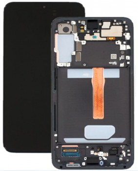 Дисплей Samsung S906 (SM-S906B, SM-S906B/DS) Galaxy S22 Plus 5G с сенсором (тачскрином) черный с рамкой OLED