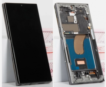 Дисплей Samsung S918 (SM-S918B, SM-S918B/DS) Galaxy S23 Ultra с сенсором (тачскрином) черный с рамкой TFT