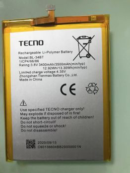 Аккумулятор (батарея) Tecno Spark 2 KA7, KA7O BL-34BT 3500mAh Оригинал