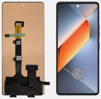 Дисплей Tecno Pova 6 LI7 с сенсором (тачскрином) черный Оригинал