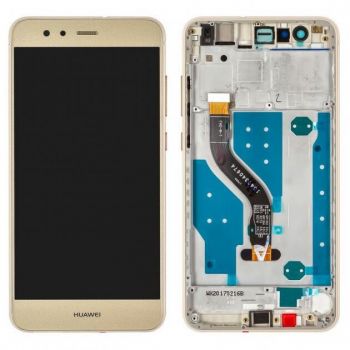 Дисплей (LCD) Huawei P10 Lite (WAS-LX1, LX2, LX3) с сенсором золотой + рамка Оригинал