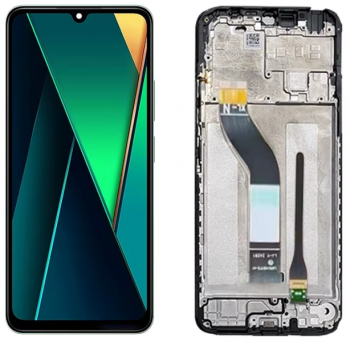 Дисплей Xiaomi Redmi 14C 2411DRN47C, 2409BRN2CA. Poco C75 2410FPCC5G с сенсором (тачскрином) черный с рамкой