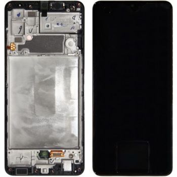 Дисплей Samsung A325 (SM-A325F, SM-A325F/DS) Galaxy A32 с сенсором (тачскрином) черный с рамкой OLED