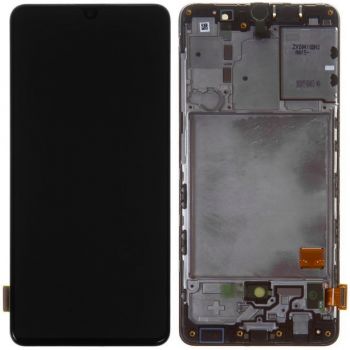 Дисплей Samsung A415 (SM-A415F, SM-A415F/DSN) Galaxy A41 с сенсором (тачскрином) черный с рамкой OLED