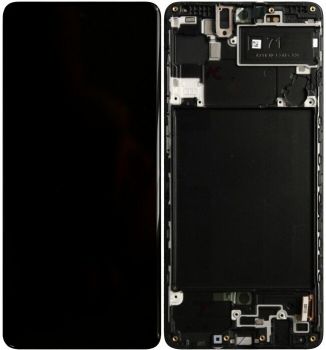 Дисплей Samsung A715 (SM-A715F, SM-A715F/DS) Galaxy A71 2020 с сенсором (тачскрином) черный с рамкой Оригинал