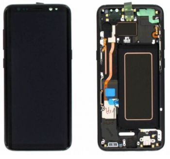 Дисплей Samsung G950 (SM-G950F, SM-G950FD) Galaxy S8 с сенсором (тачскрином) черный с рамкой Оригинал