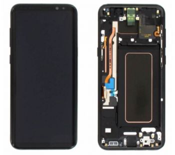 Дисплей Samsung G955 (SM-G955F, SM-G955FD) Galaxy S8 Plus с сенсором (тачскрином) черный с рамкой Оригинал