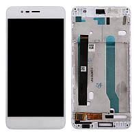 Дисплей (LCD) Asus ZenFone 4 MAX 5.2" (ZC520KL) с сенсором белый + рамка
