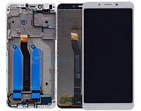 Дисплей (LCD) Xiaomi Redmi 6, Redmi 6A с сенсором белый + рамка