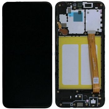 Дисплей Samsung A202 (SM-A202F) Galaxy A20E 2019 с сенсором (тачскрином) черный с рамкой