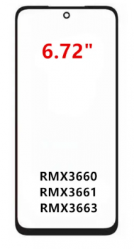 Стекло сенсорного экрана Realme 10 Pro RMX3663, RMX3660, RMX3661 черное Оригинал